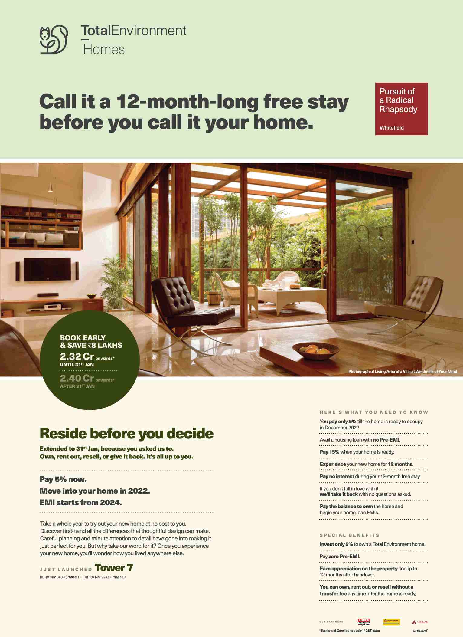 Launching tower 7 at Total Environment Pursuit Of A Radical Rhapsody in Bangalore Update